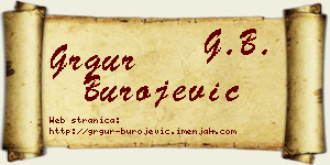Grgur Burojević vizit kartica